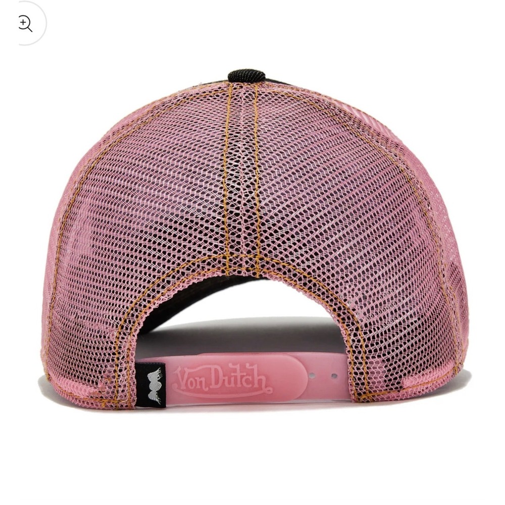 NEW Von Dutch Hat Dark Denim Pink Trucker Mesh SnapBack Cap Retro unisex Y2K - Picture 3 of 8